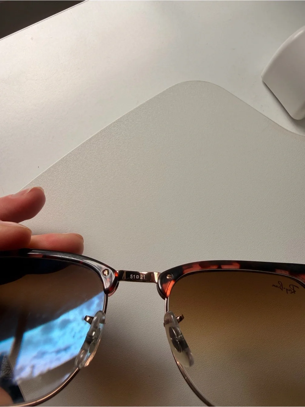 Ray-Ban Men's Tortoiseshell Frame Sunglasses with Brown Gradient Lenses
